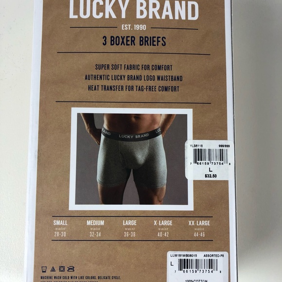 Lucky Brand Boxer Briefs 6 prs NWT Logo Waistband - Picture 8 of 8
